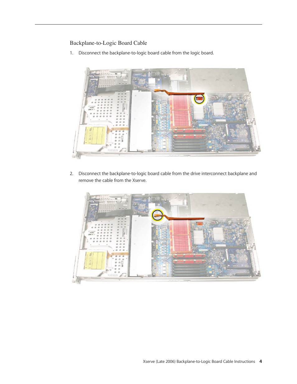 Apple Xserve Intel (Late 2006) DIY Procedure for Backplane to LB Cable User Manual | Page 4 / 7