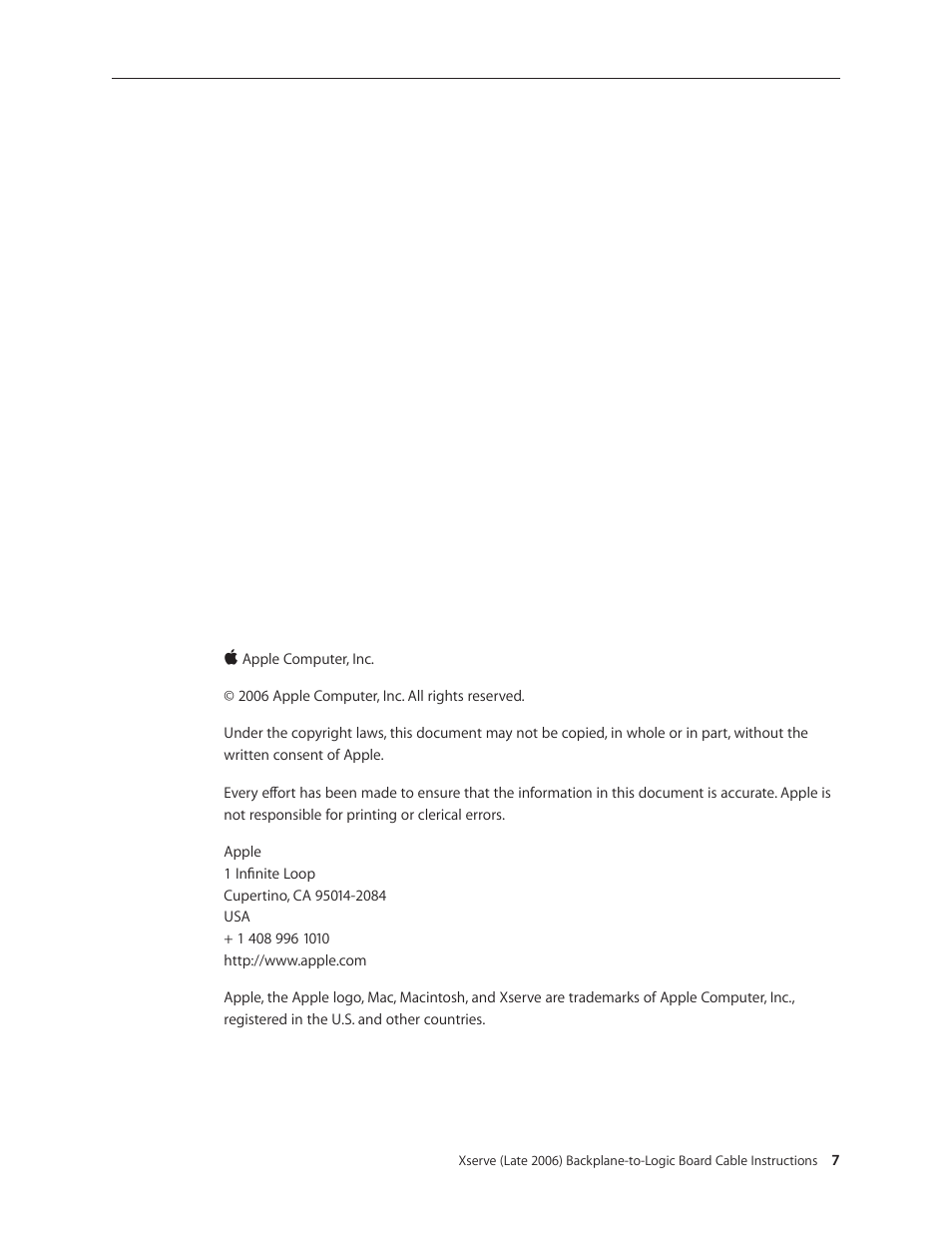 Apple Xserve Intel (Late 2006) DIY Procedure for Backplane to LB Cable User Manual | Page 7 / 7