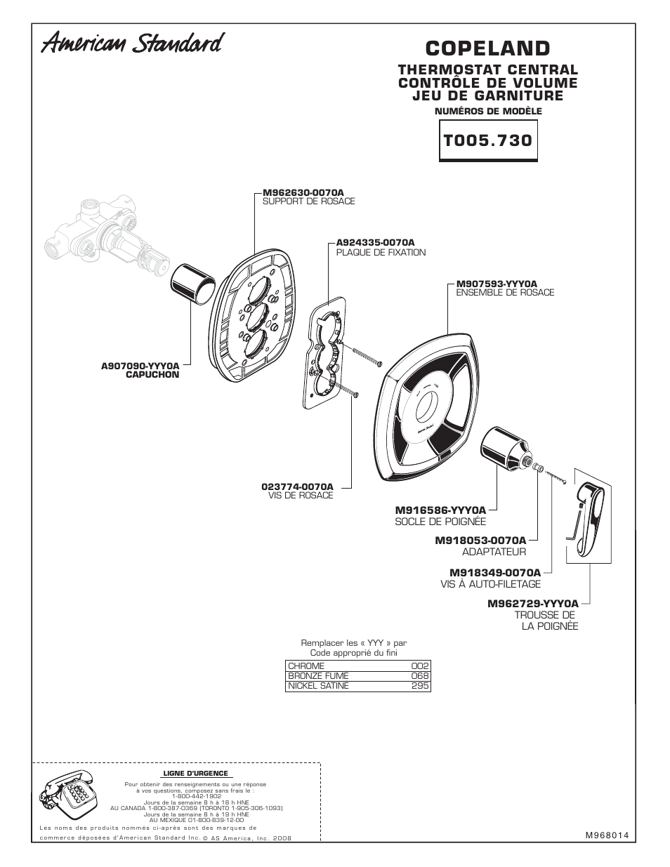 Copeland | American Standard Copeland T005.730 User Manual | Page 6 / 9