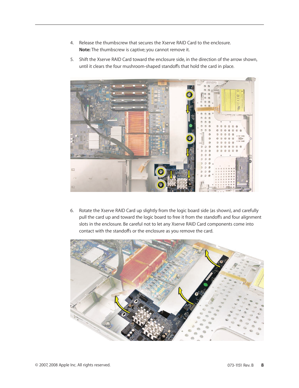 Apple Xserve (Early 2008) DIY Procedure for Xserve RAID Card Battery User Manual | Page 8 / 16