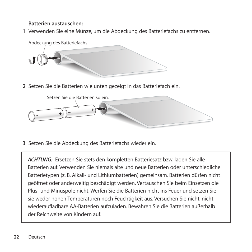 Apple Magic Trackpad User Manual | Page 22 / 36