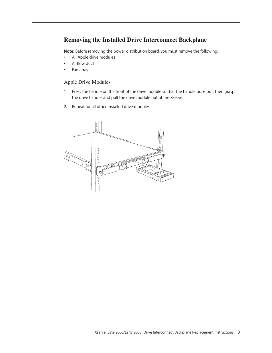 Apple Xserve (Early 2008) DIY Procedure for Drive Interconnect Backplane User Manual | Page 3 / 12