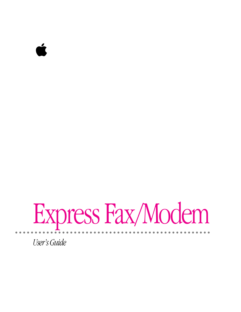 Apple Express Fax/Modem User Manual | 185 pages