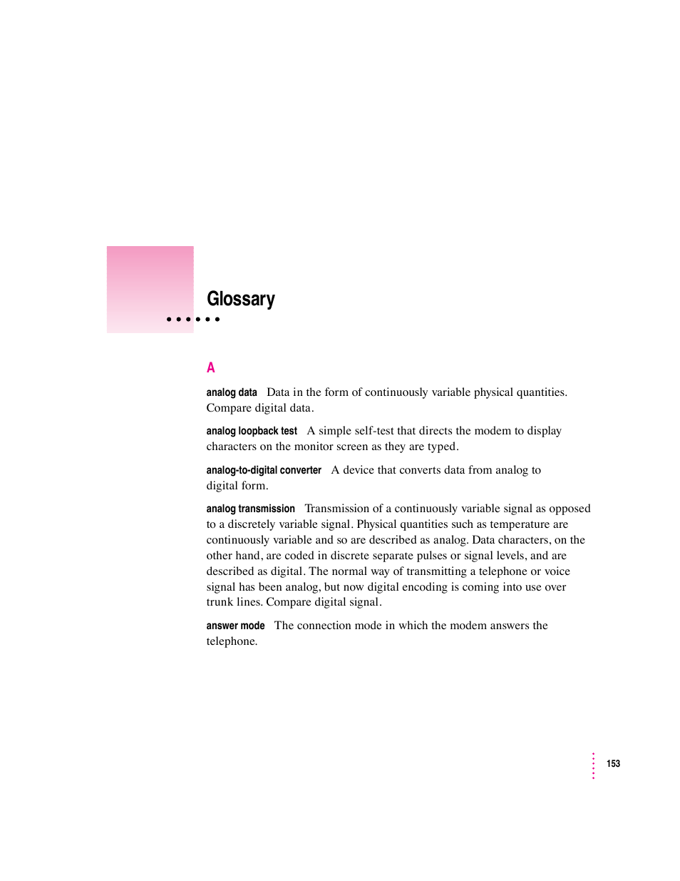 Glossary | Apple Express Fax/Modem User Manual | Page 165 / 185