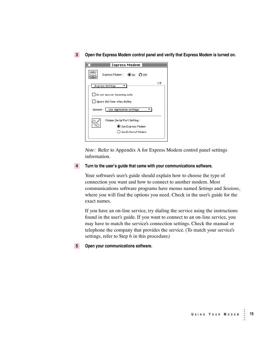 Apple Express Fax/Modem User Manual | Page 27 / 185