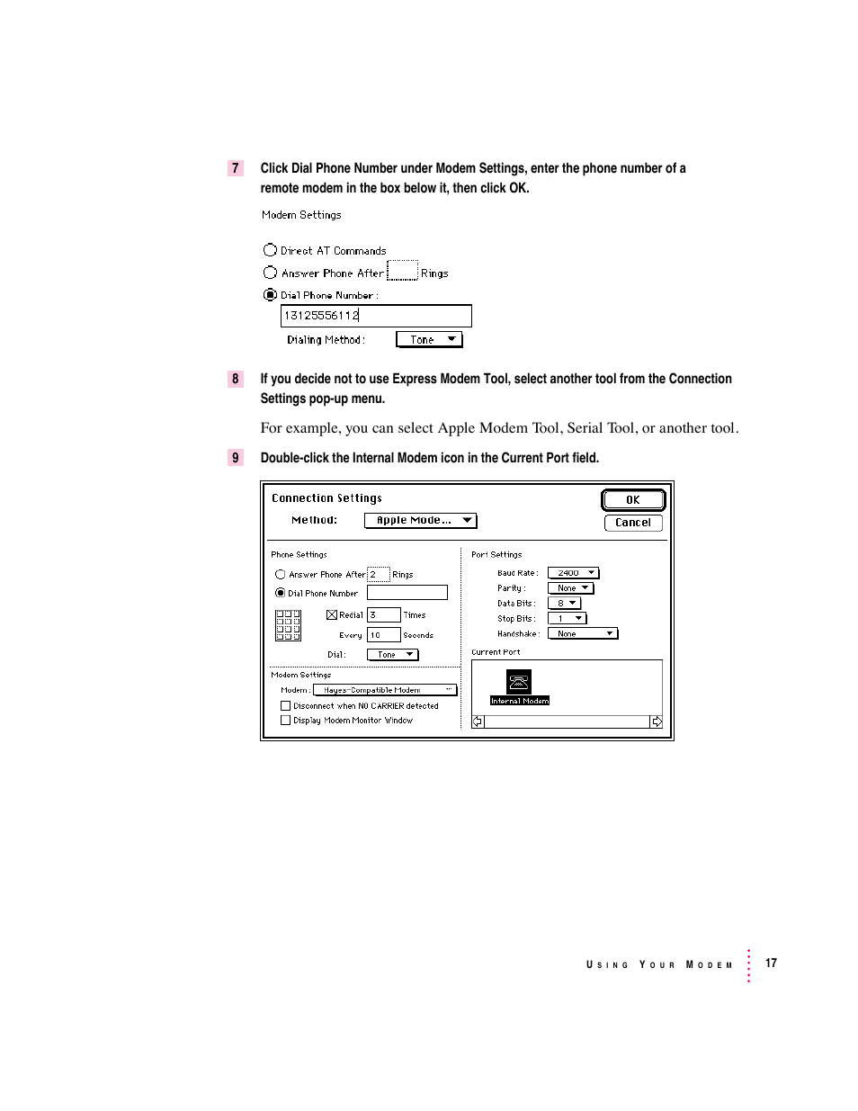 Apple Express Fax/Modem User Manual | Page 29 / 185