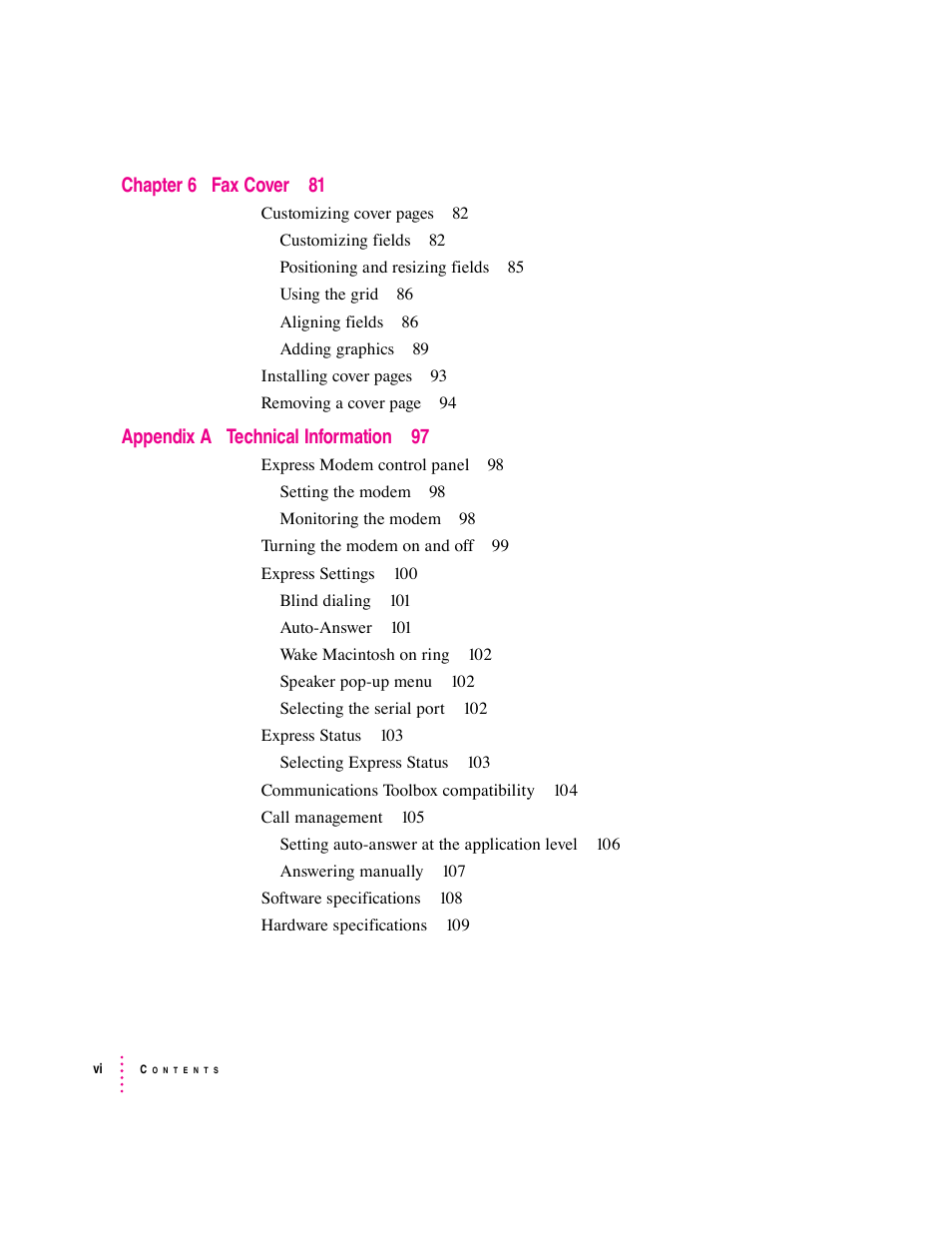 Apple Express Fax/Modem User Manual | Page 6 / 185