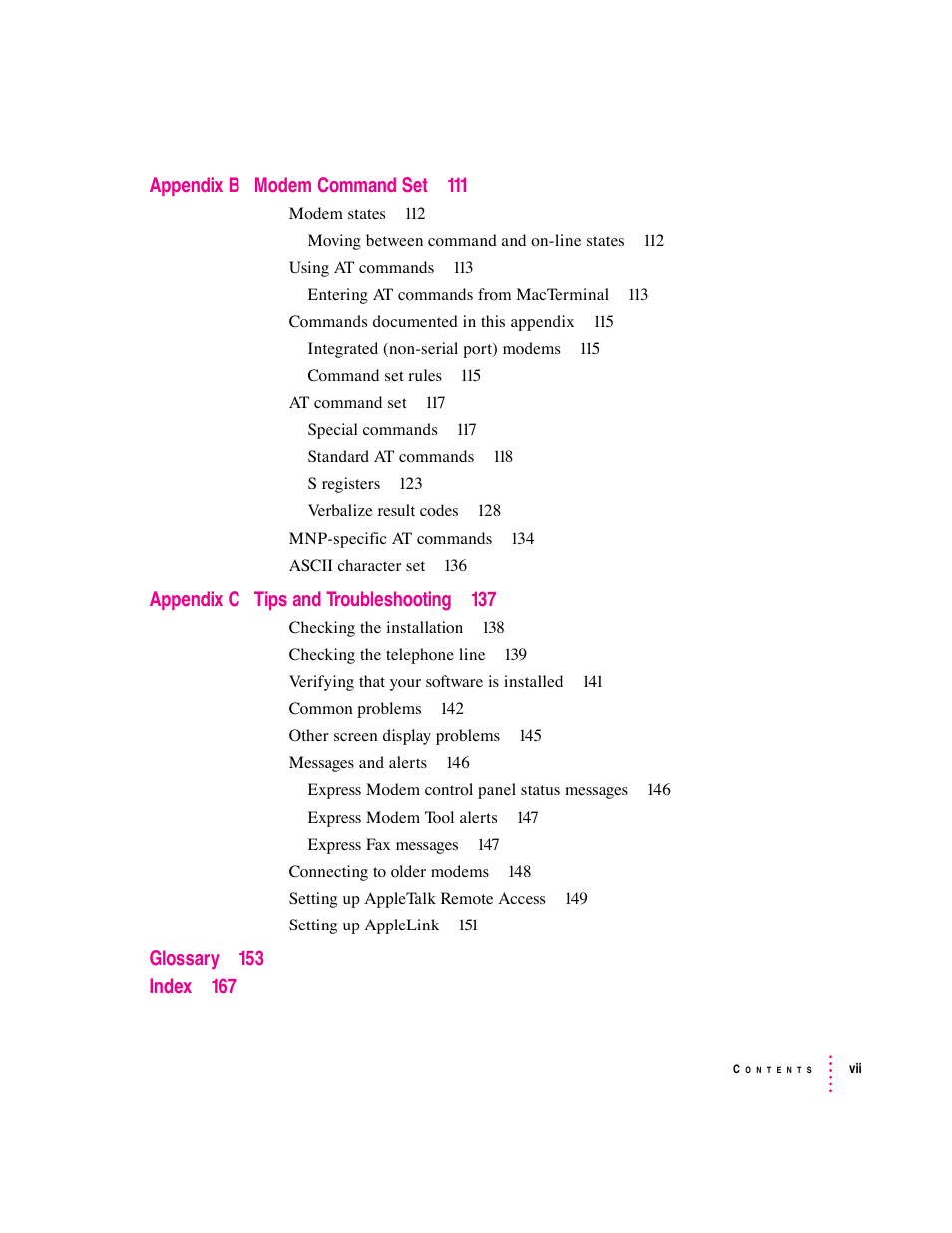 Apple Express Fax/Modem User Manual | Page 7 / 185