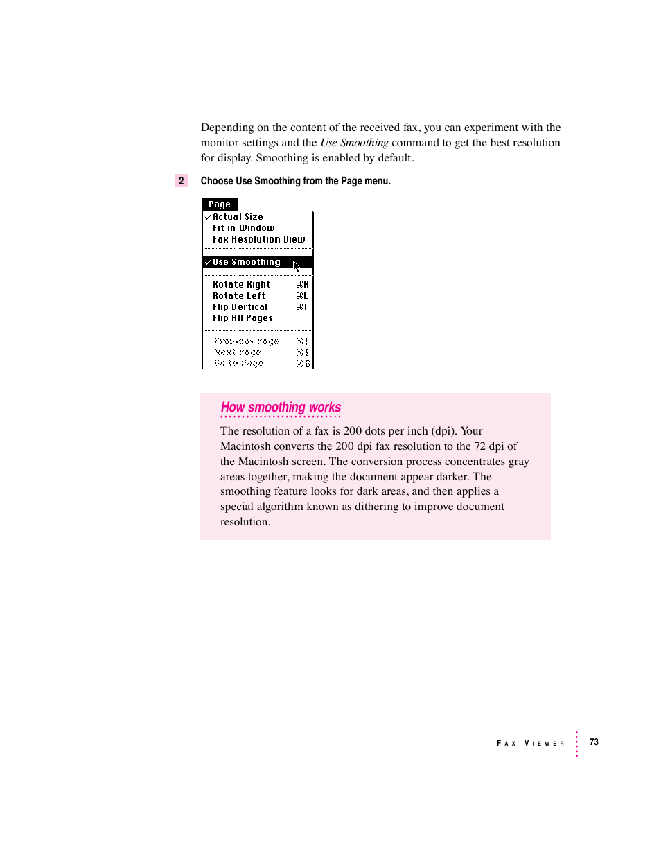 How smoothing works | Apple Express Fax/Modem User Manual | Page 85 / 185