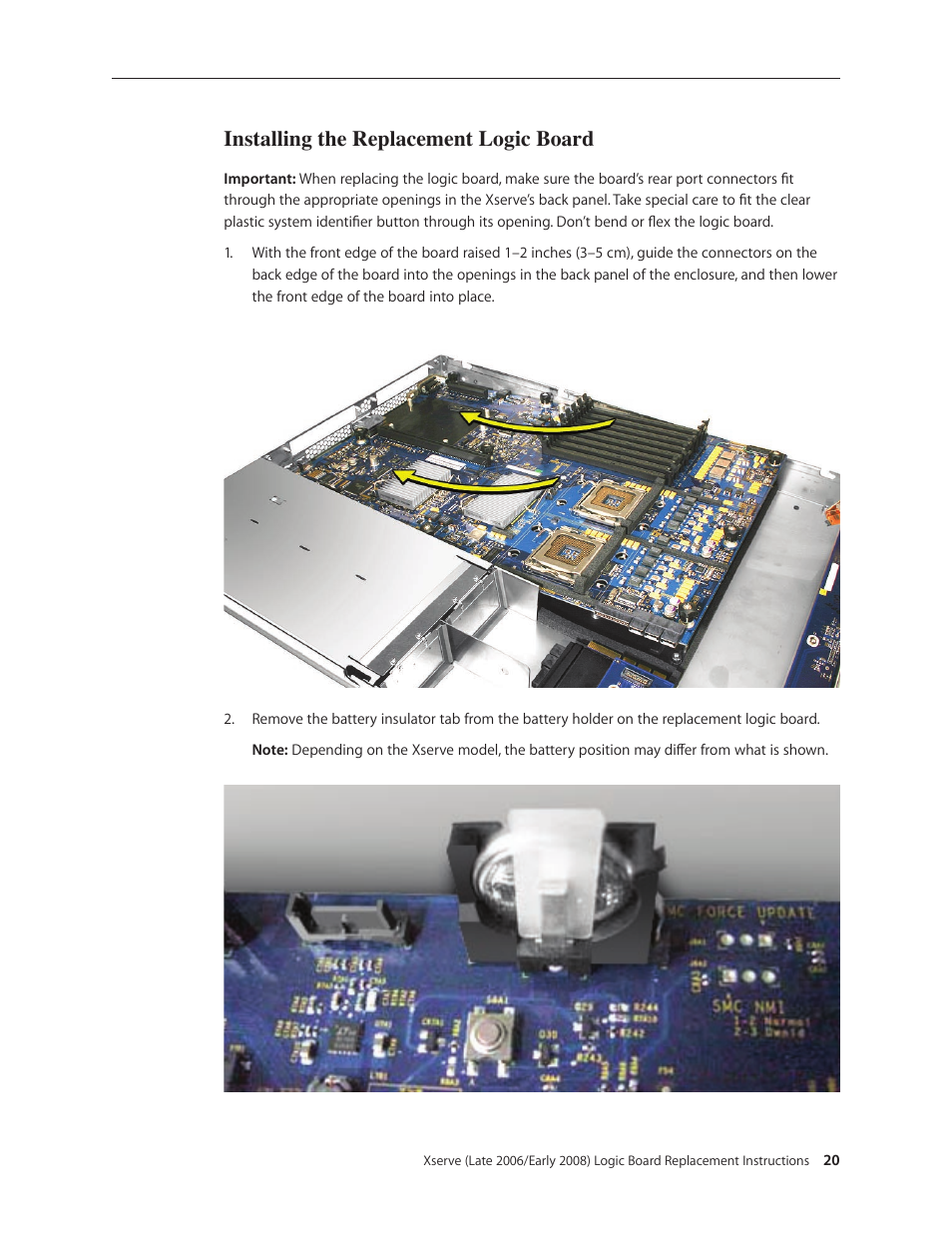 Installing the replacement logic board | Apple Xserve (Early 2008) DIY Procedure for Logic Board User Manual | Page 20 / 31