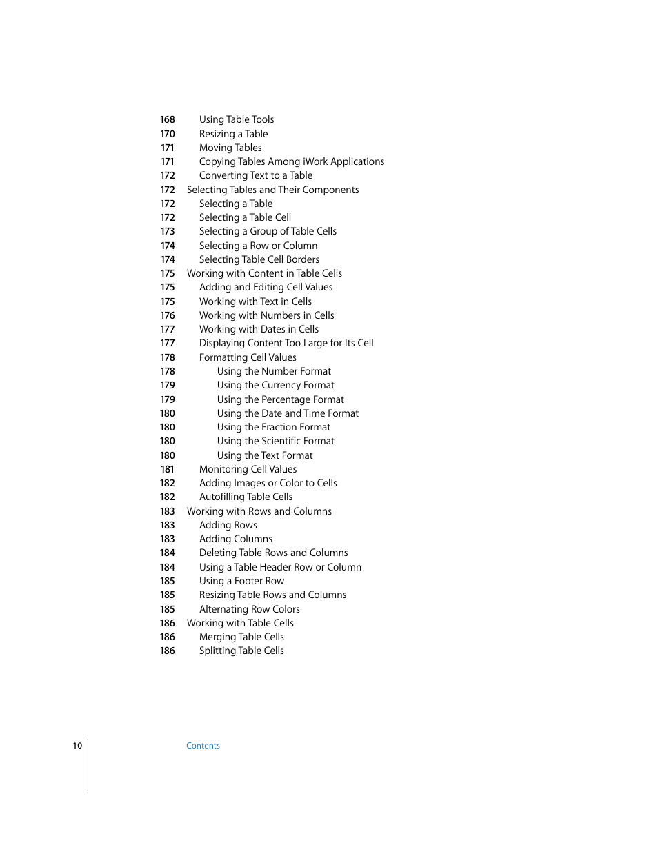 Apple Pages '08 User Manual | Page 10 / 246