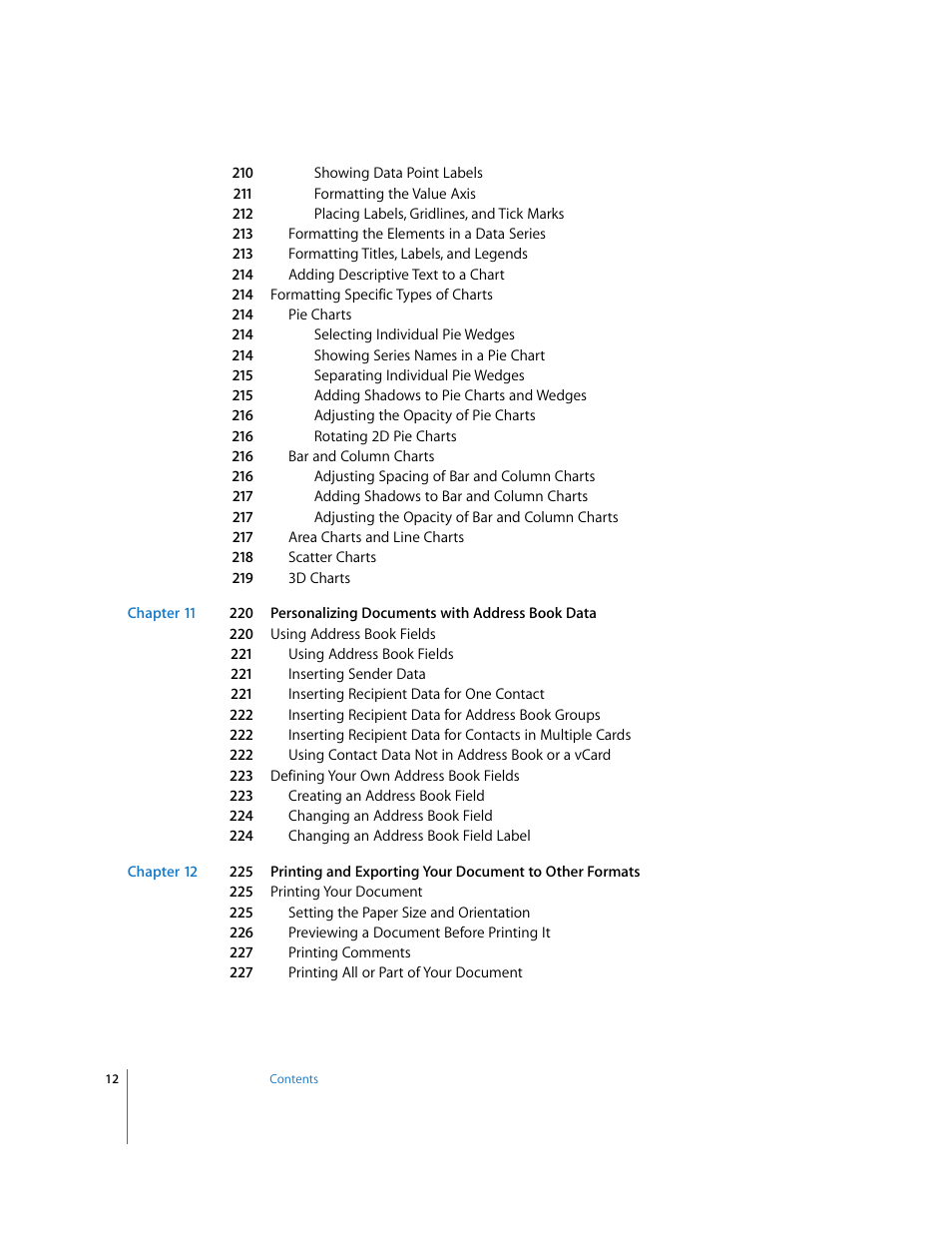Apple Pages '08 User Manual | Page 12 / 246