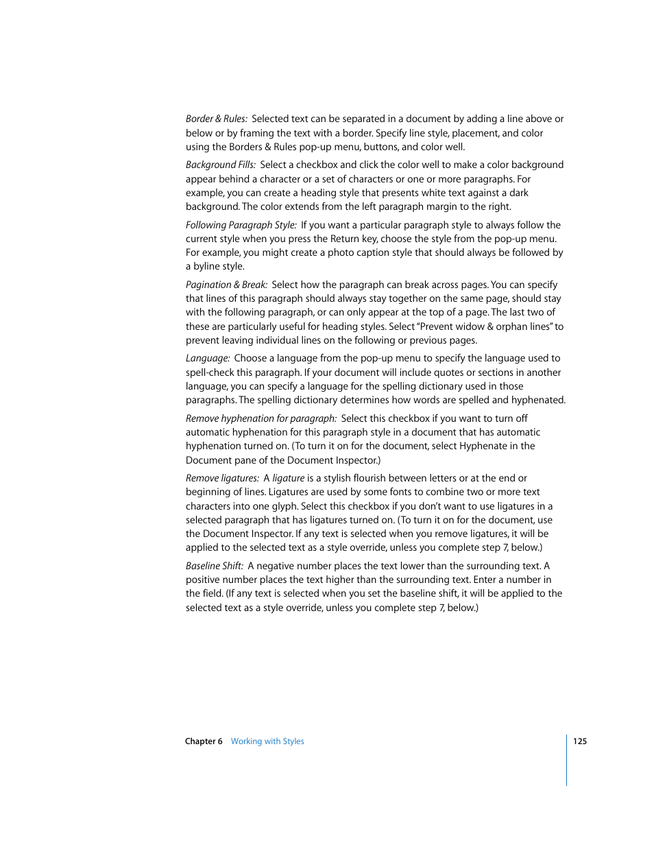 Apple Pages '08 User Manual | Page 125 / 246