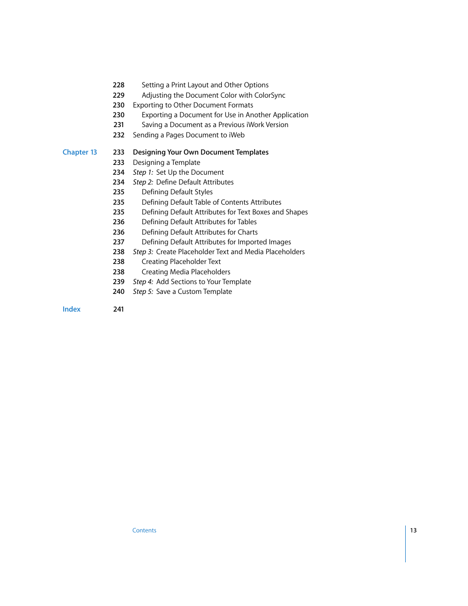Apple Pages '08 User Manual | Page 13 / 246