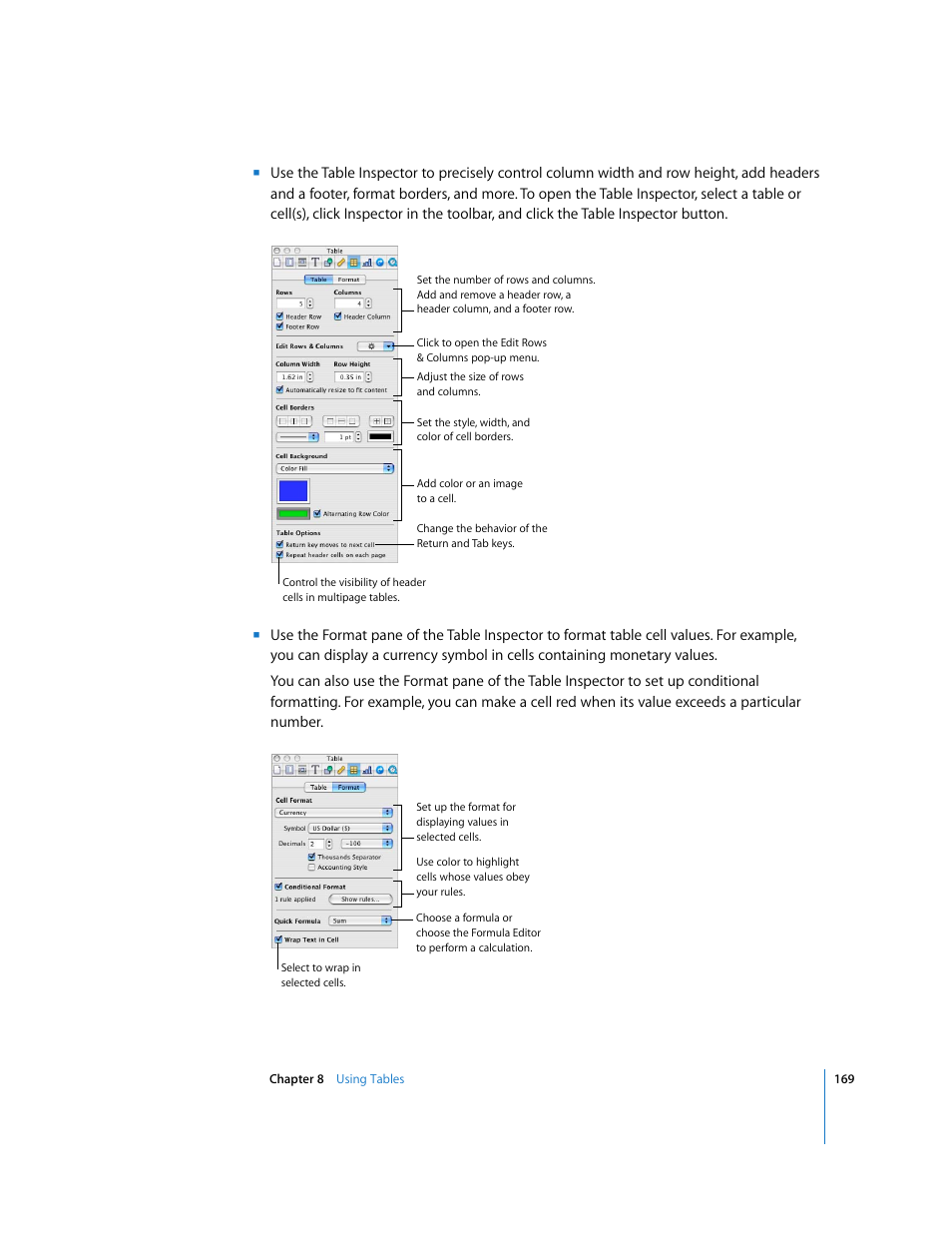 Apple Pages '08 User Manual | Page 169 / 246
