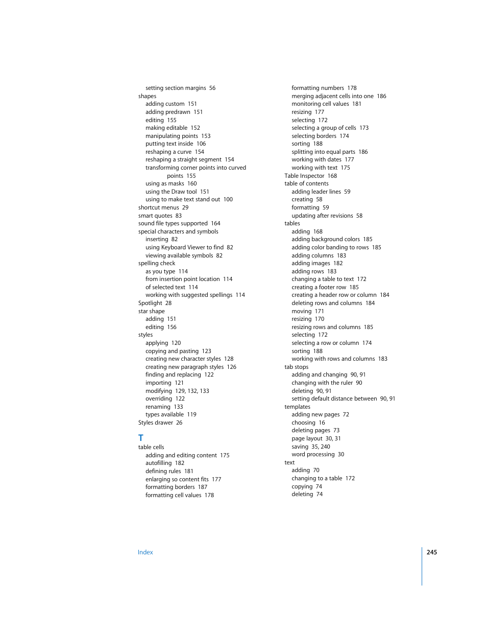 Apple Pages '08 User Manual | Page 245 / 246