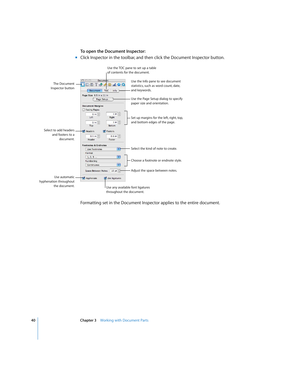 Apple Pages '08 User Manual | Page 40 / 246