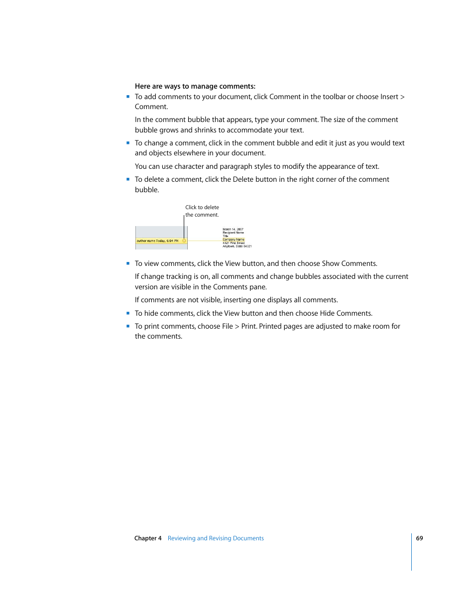 Apple Pages '08 User Manual | Page 69 / 246