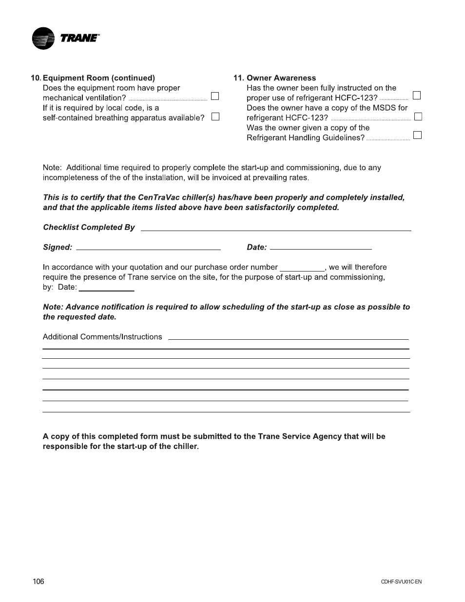 American Standard CH530 User Manual | Page 106 / 116