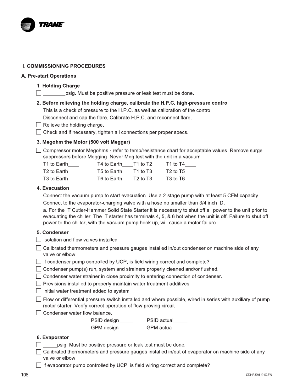 American Standard CH530 User Manual | Page 108 / 116