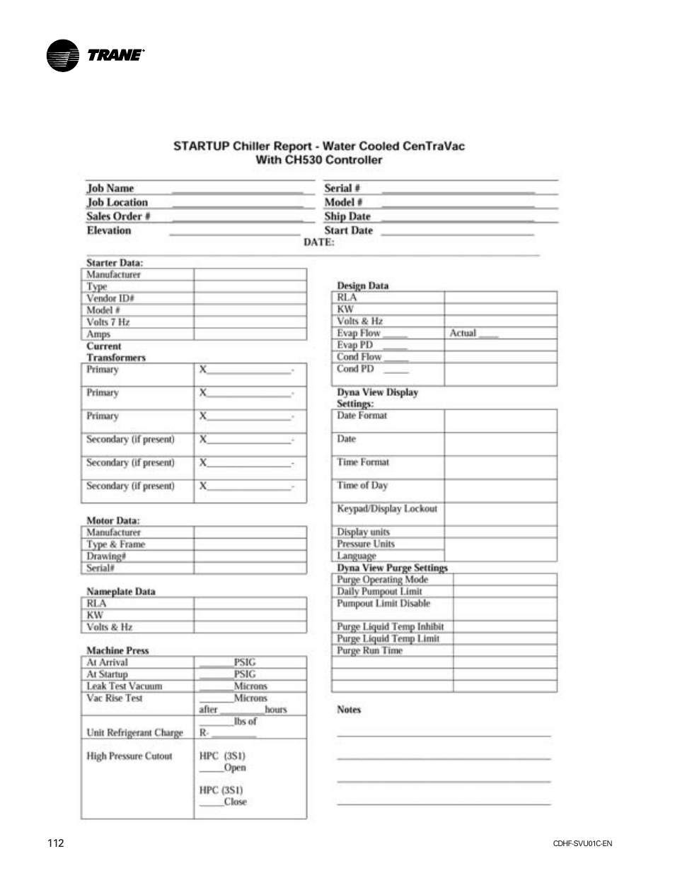 American Standard CH530 User Manual | Page 112 / 116