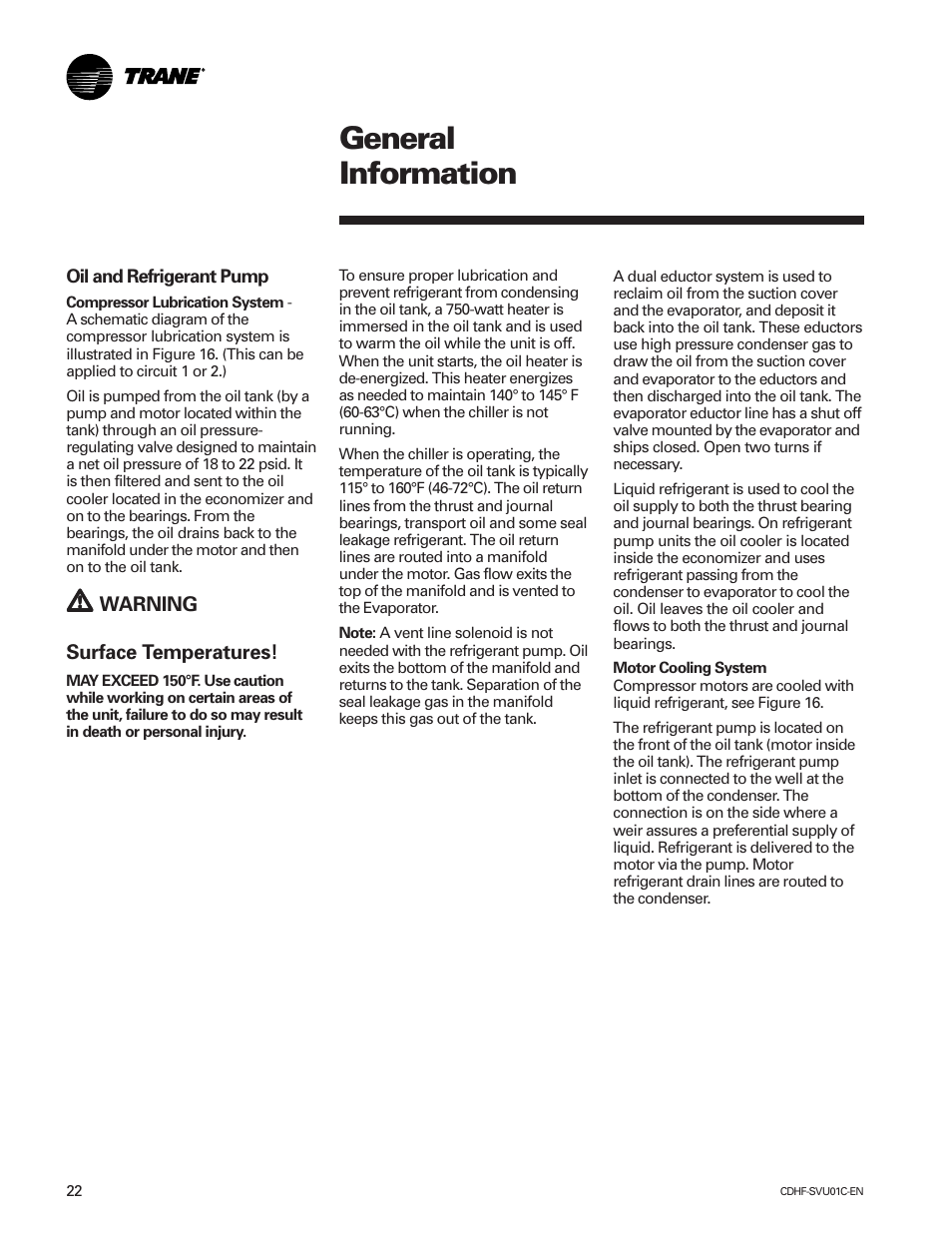 General information | American Standard CH530 User Manual | Page 22 / 116
