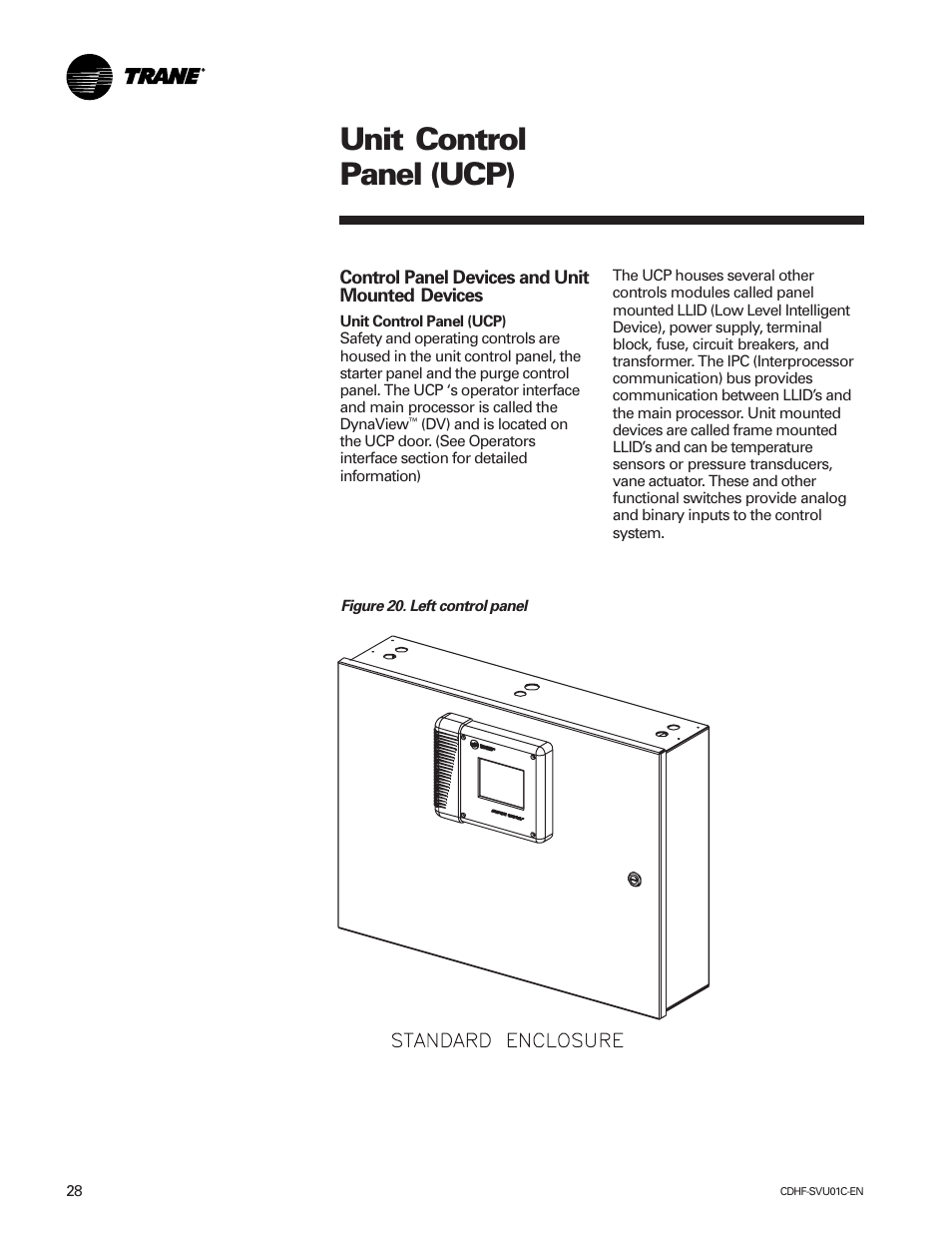 Unit control panel (ucp) | American Standard CH530 User Manual | Page 28 / 116