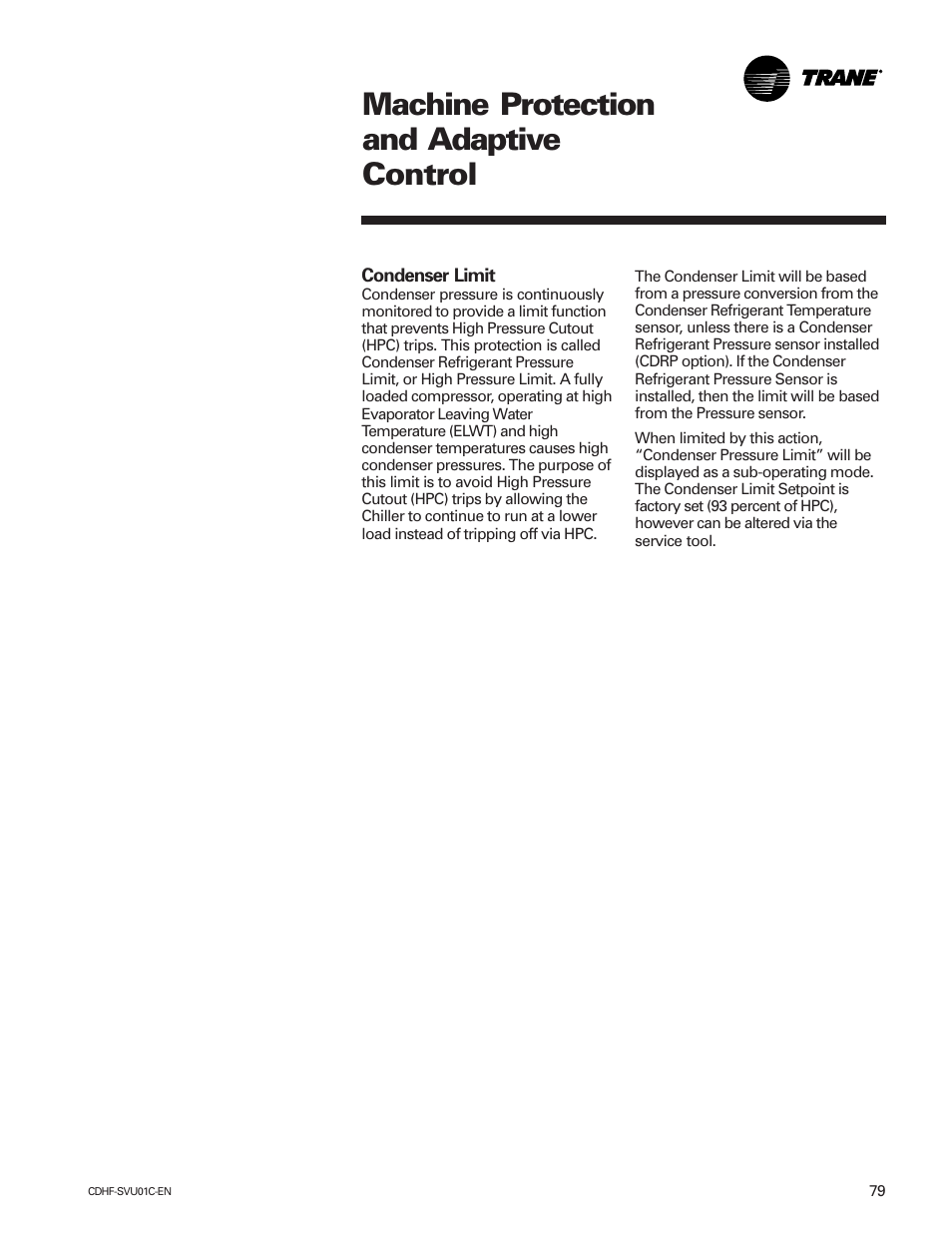 Machine protection and adaptive control | American Standard CH530 User Manual | Page 79 / 116