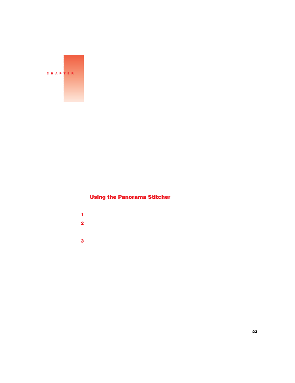 Stitching a panorama from a series of images | Apple QuickTime VR User Manual | Page 23 / 113