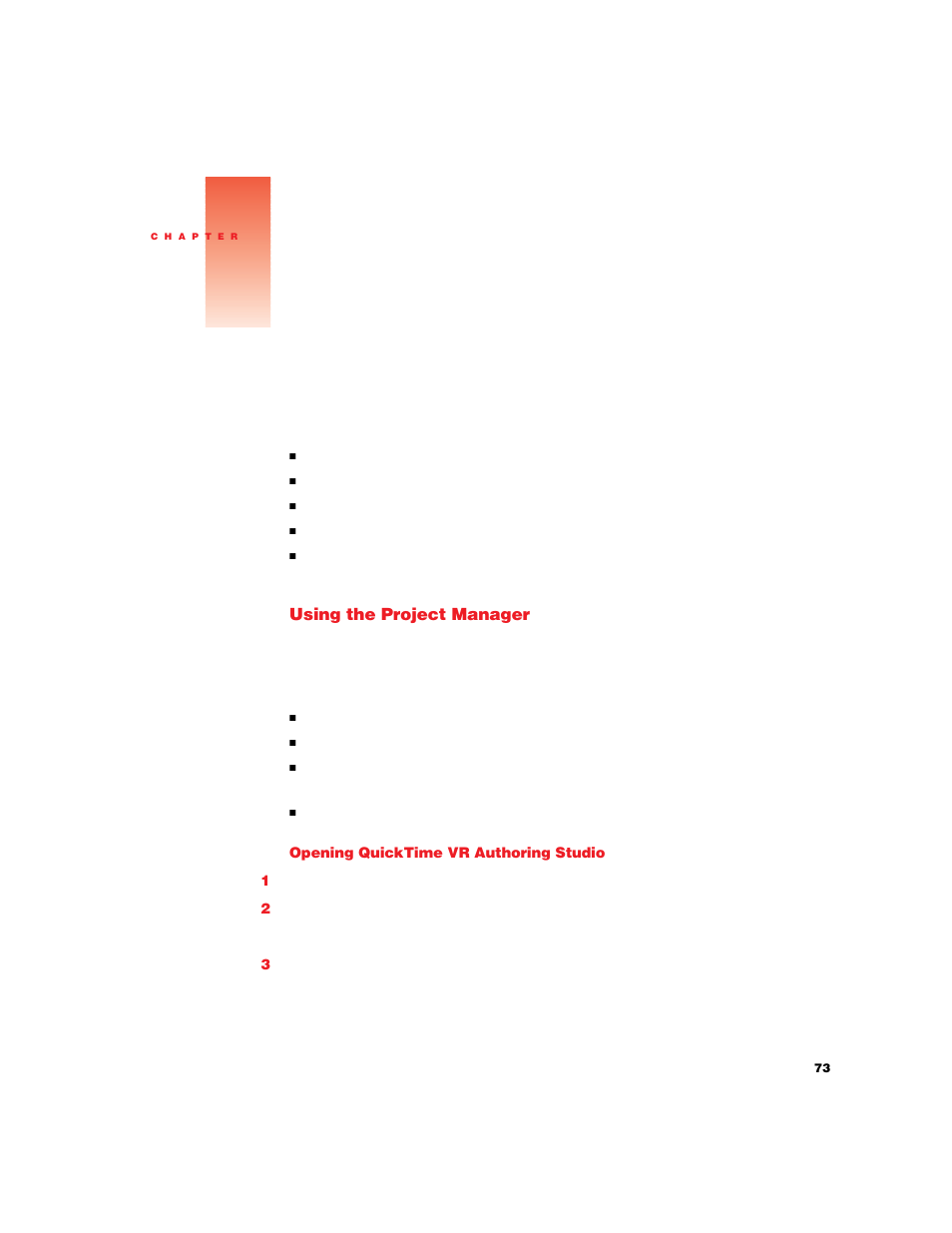 Managing qtvr projects | Apple QuickTime VR User Manual | Page 73 / 113