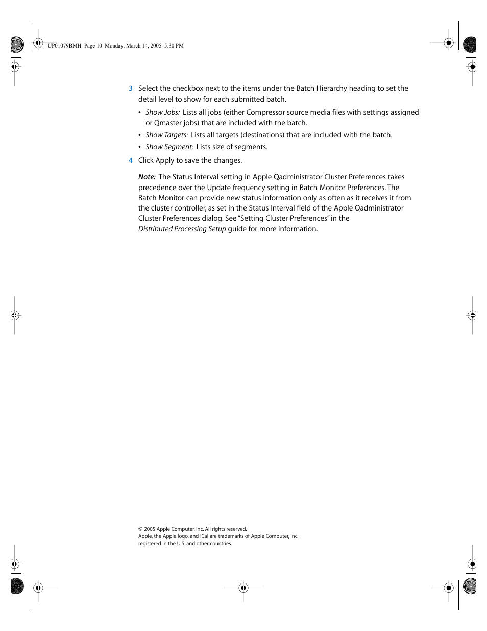 Apple Compressor or Qmaster Batch Monitor User Manual | Page 10 / 10