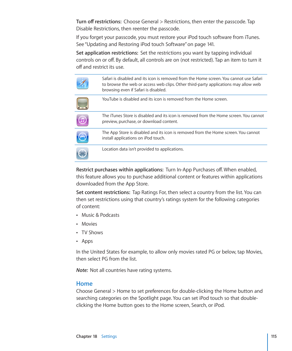 Home | Apple iPod touch iOS 3.0 User Manual | Page 115 / 153