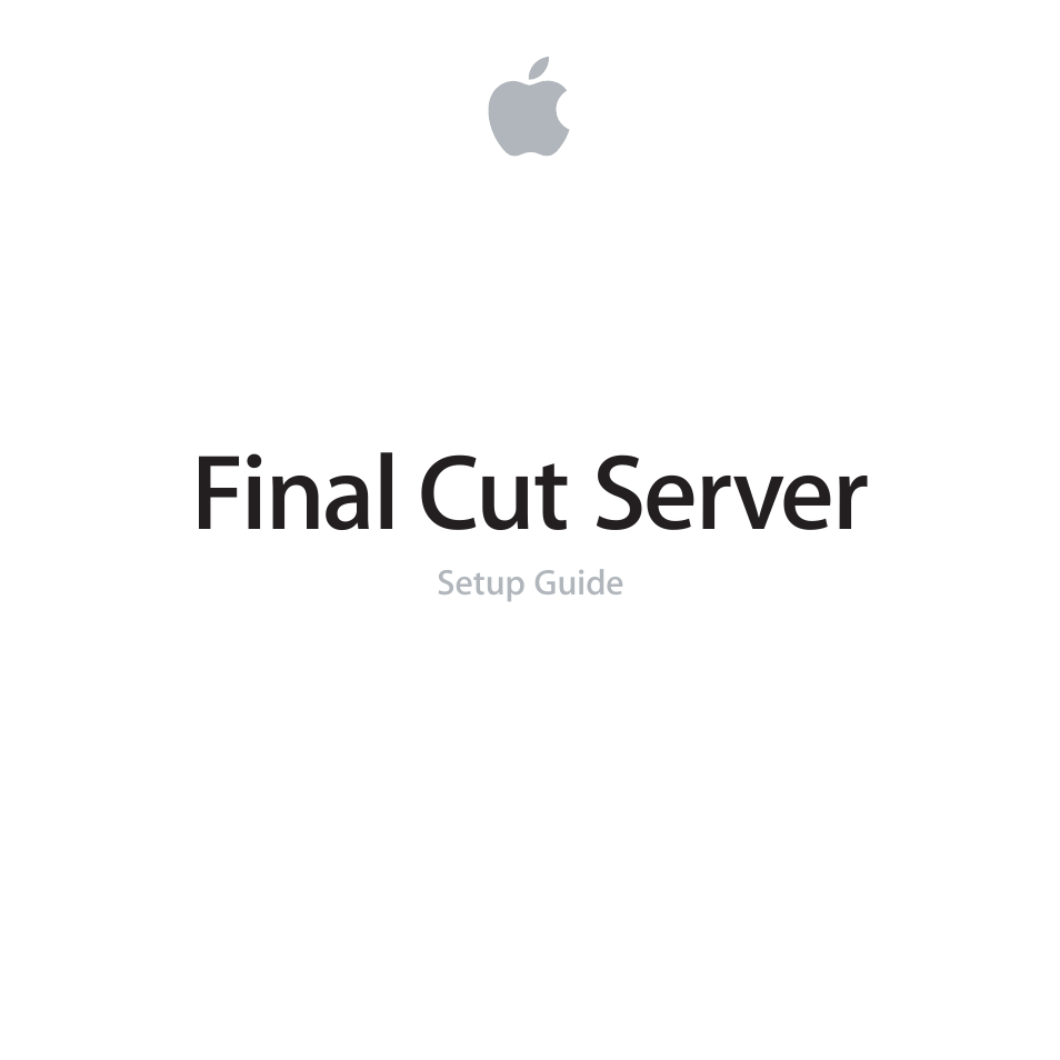 Apple Final Cut Server 1.5 User Manual | 125 pages