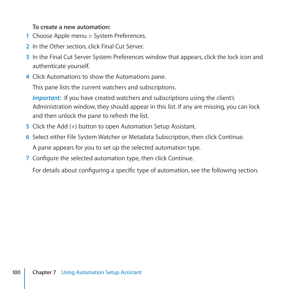 Apple Final Cut Server 1.5 User Manual | Page 100 / 125