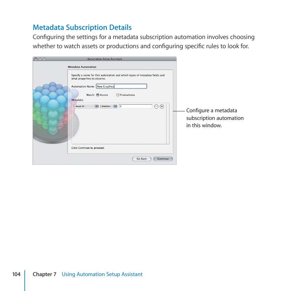Metadata subscription details | Apple Final Cut Server 1.5 User Manual | Page 104 / 125