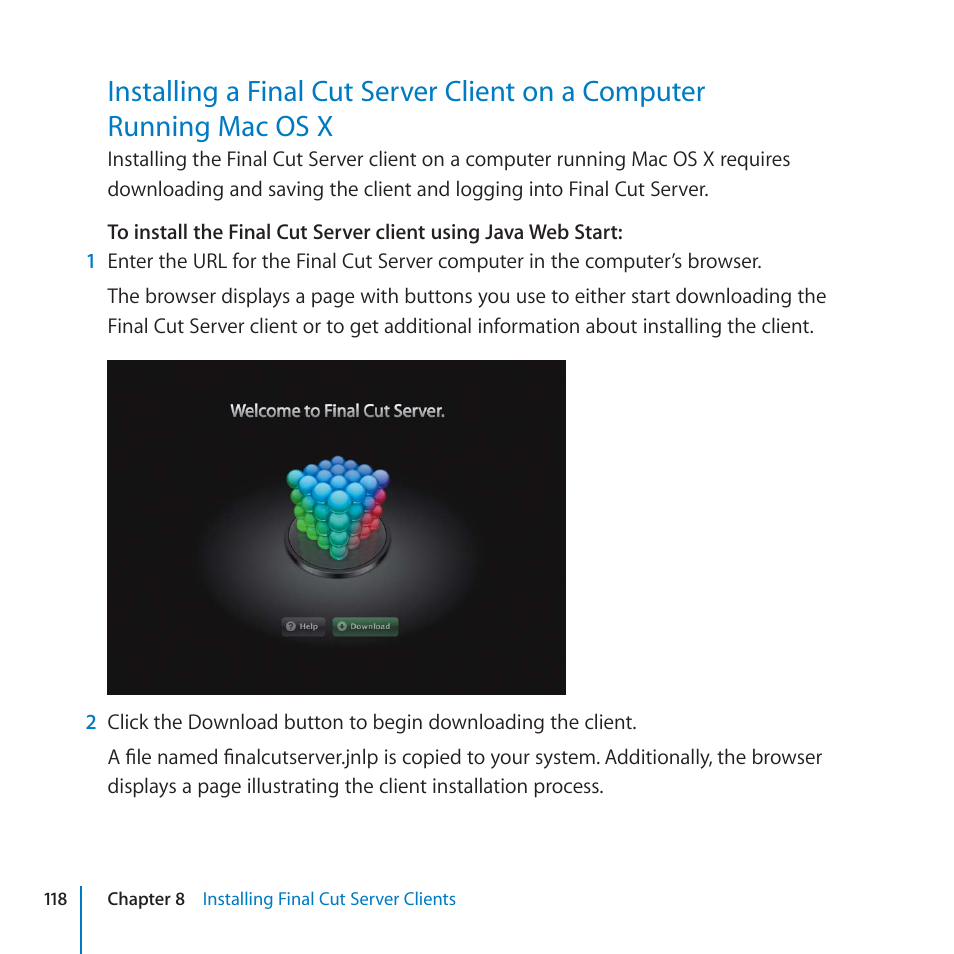 Apple Final Cut Server 1.5 User Manual | Page 118 / 125