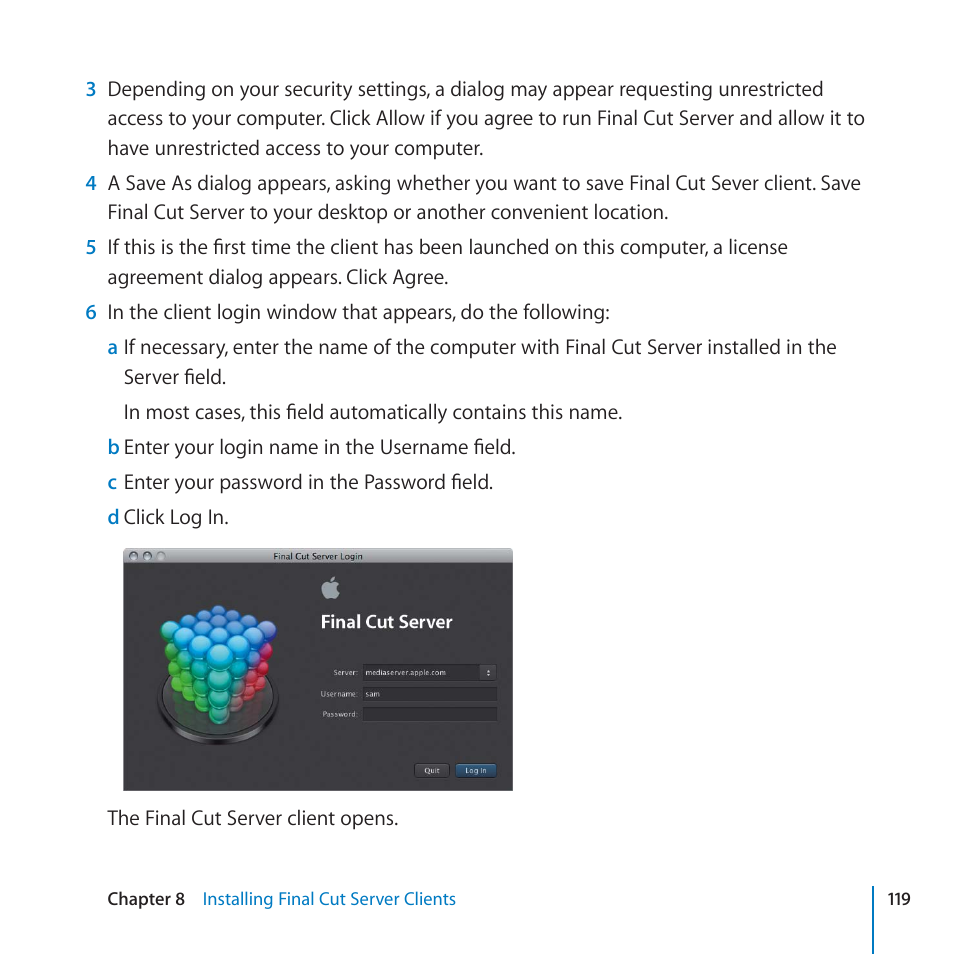 Apple Final Cut Server 1.5 User Manual | Page 119 / 125