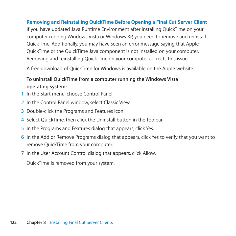 Apple Final Cut Server 1.5 User Manual | Page 122 / 125