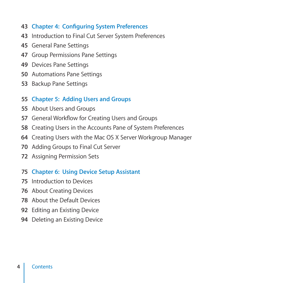 Apple Final Cut Server 1.5 User Manual | Page 4 / 125
