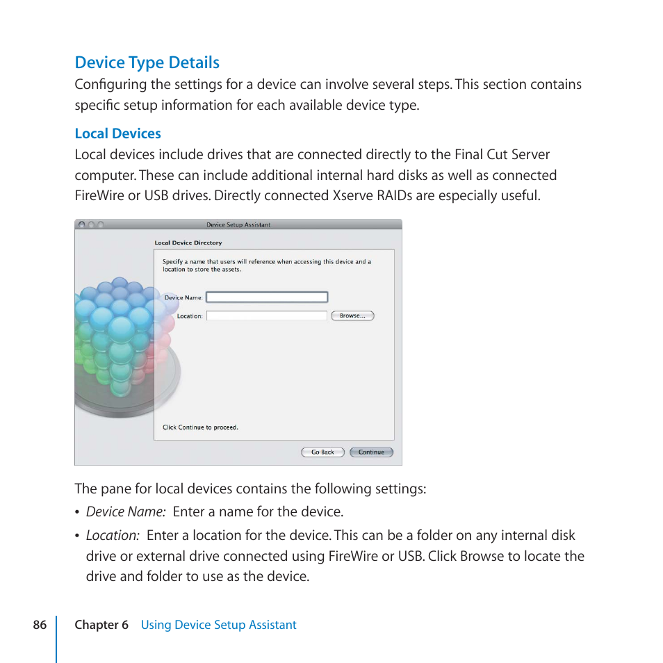 Device type details | Apple Final Cut Server 1.5 User Manual | Page 86 / 125