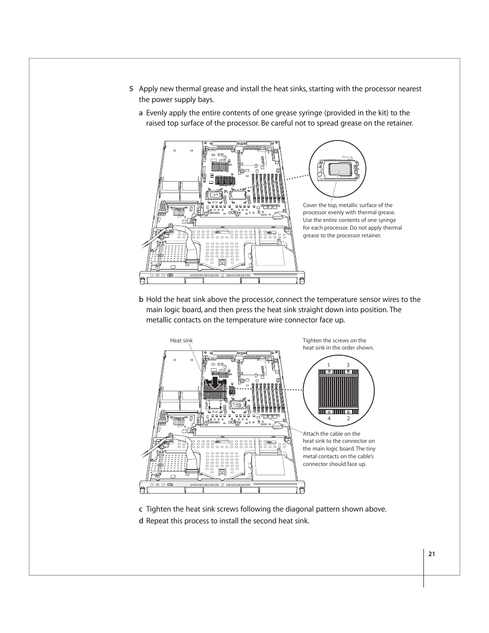 Apple Xserve Intel (Late 2006) Service Parts Kit User Manual | Page 21 / 28