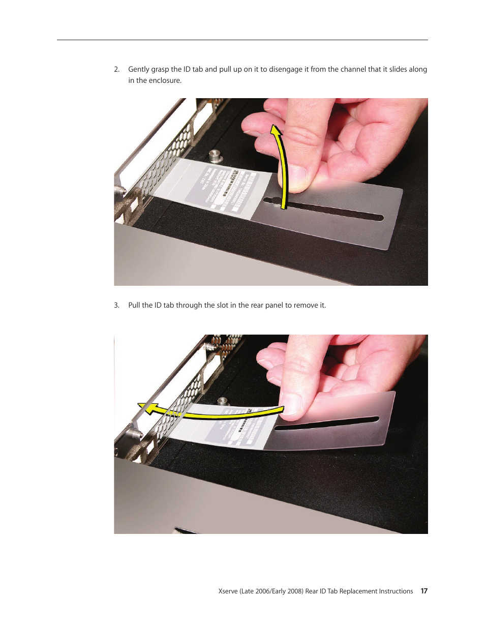 Apple Xserve (Early 2008) DIY Procedure for Rear ID Tab User Manual | Page 17 / 28
