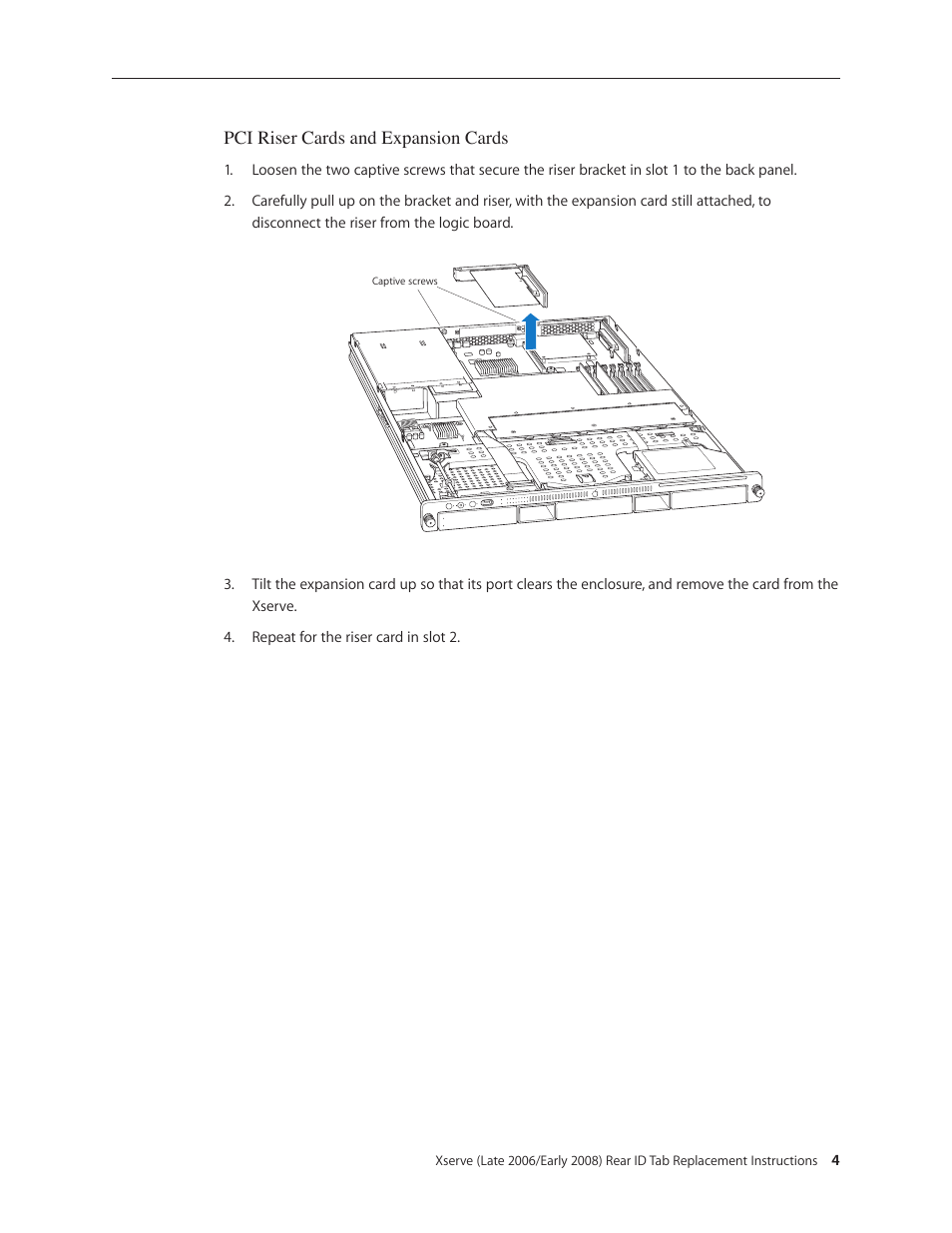 Apple Xserve (Early 2008) DIY Procedure for Rear ID Tab User Manual | Page 4 / 28