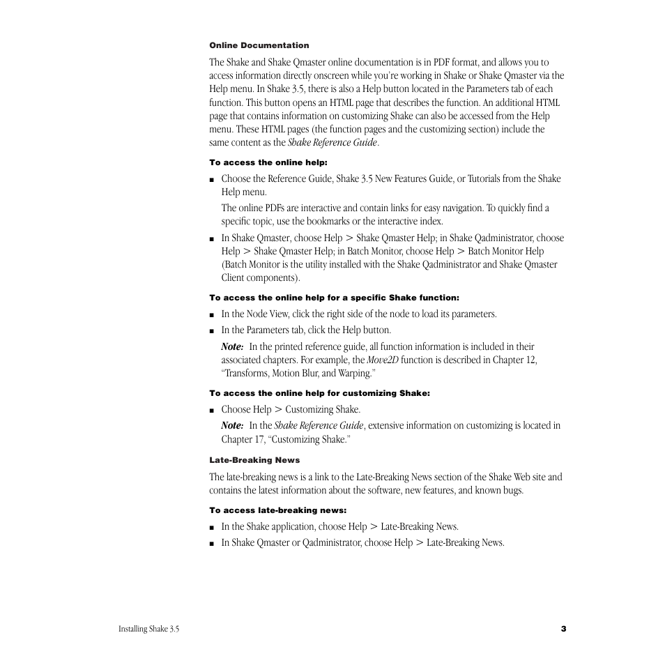 Apple Shake 3.5 User Manual | Page 3 / 16