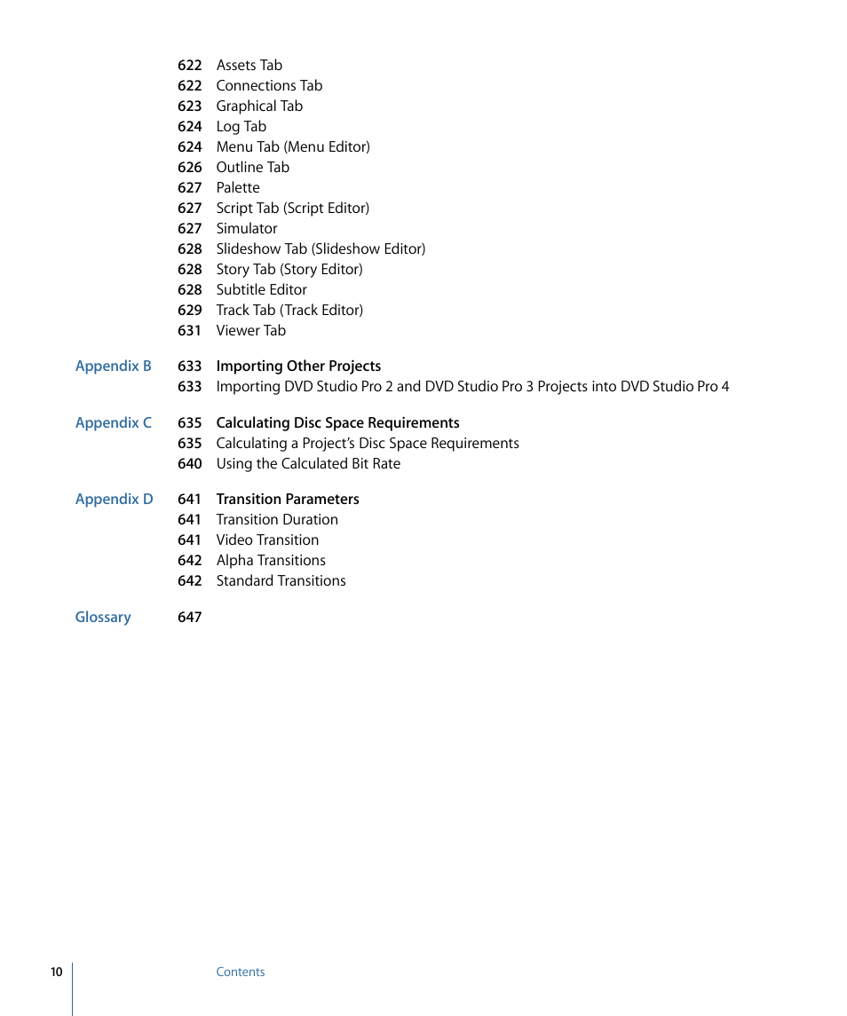 Apple DVD Studio Pro 4 User Manual | Page 10 / 656