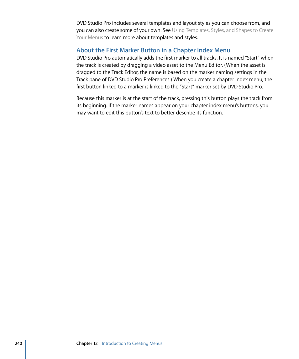 Apple DVD Studio Pro 4 User Manual | Page 240 / 656