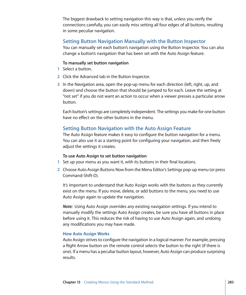 How auto assign works | Apple DVD Studio Pro 4 User Manual | Page 283 / 656