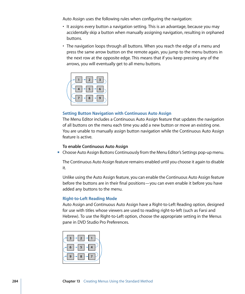 Right-to-left reading mode | Apple DVD Studio Pro 4 User Manual | Page 284 / 656