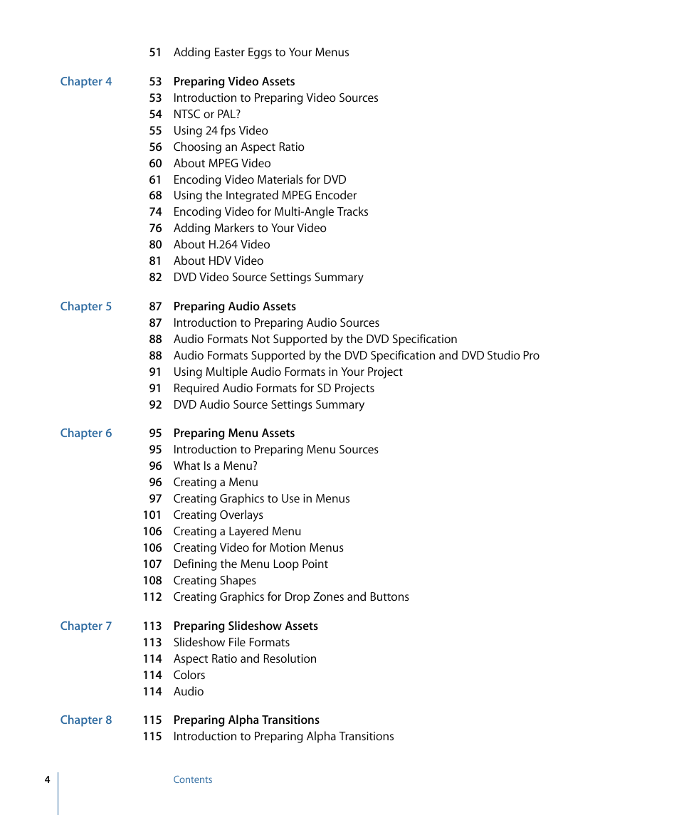 Apple DVD Studio Pro 4 User Manual | Page 4 / 656