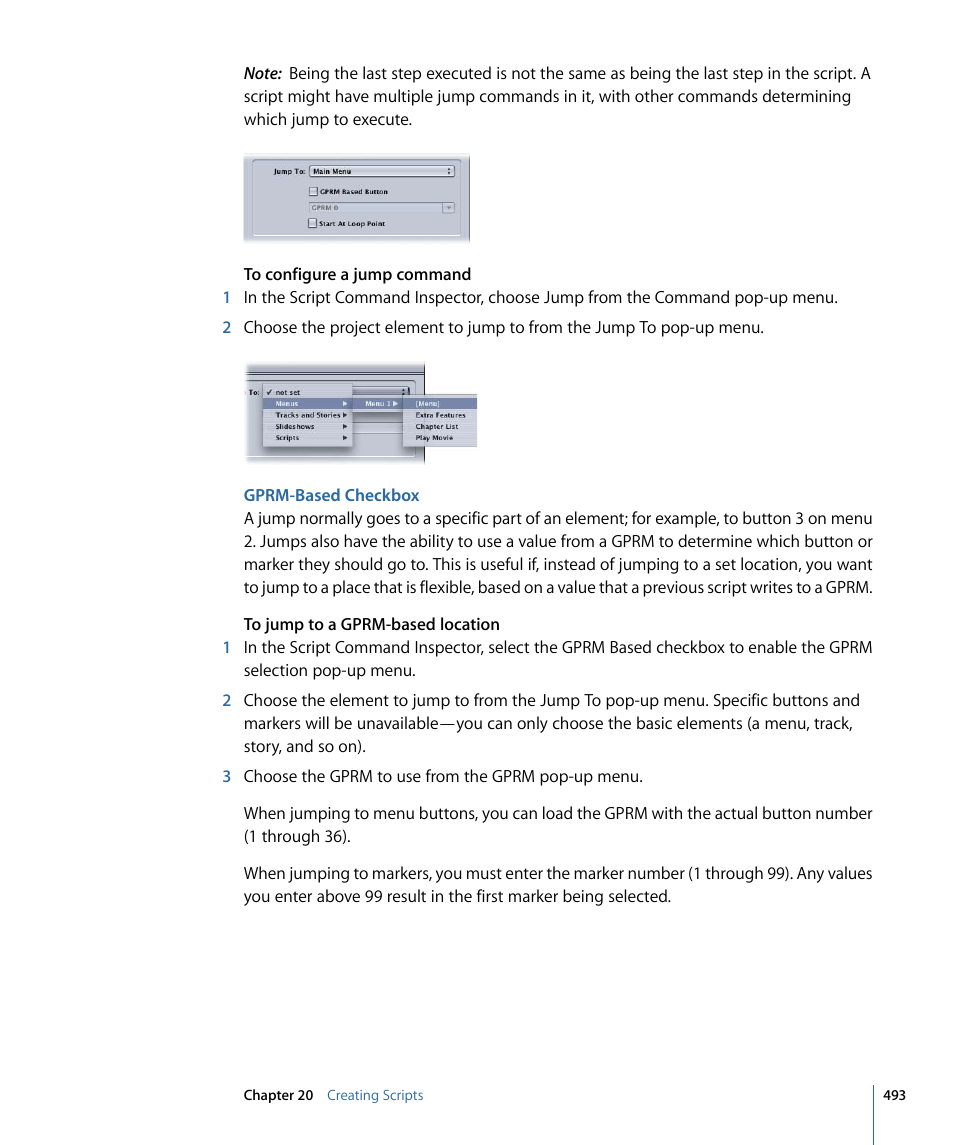 Gprm-based checkbox | Apple DVD Studio Pro 4 User Manual | Page 493 / 656